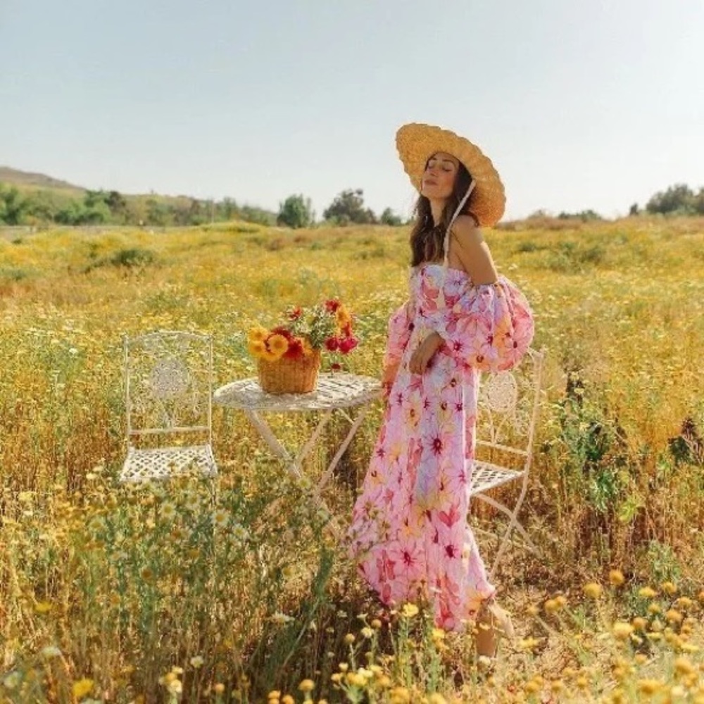 Riviera Summer Floral Dress In Pastel Blooms, Small to Plus Sizing Available - Picture 7 of 10
